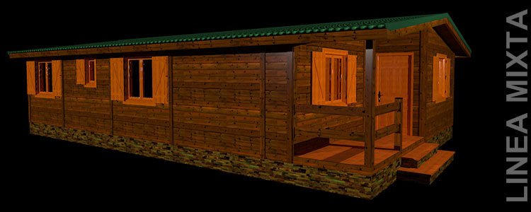 Casa de madera 105 m2 modelo A